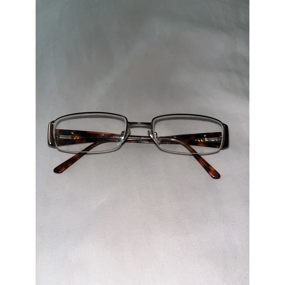 Versace‎ 1109 1045 Tortoise 52-18-135 Half-Rim Eyeglasses Frames Only Italy